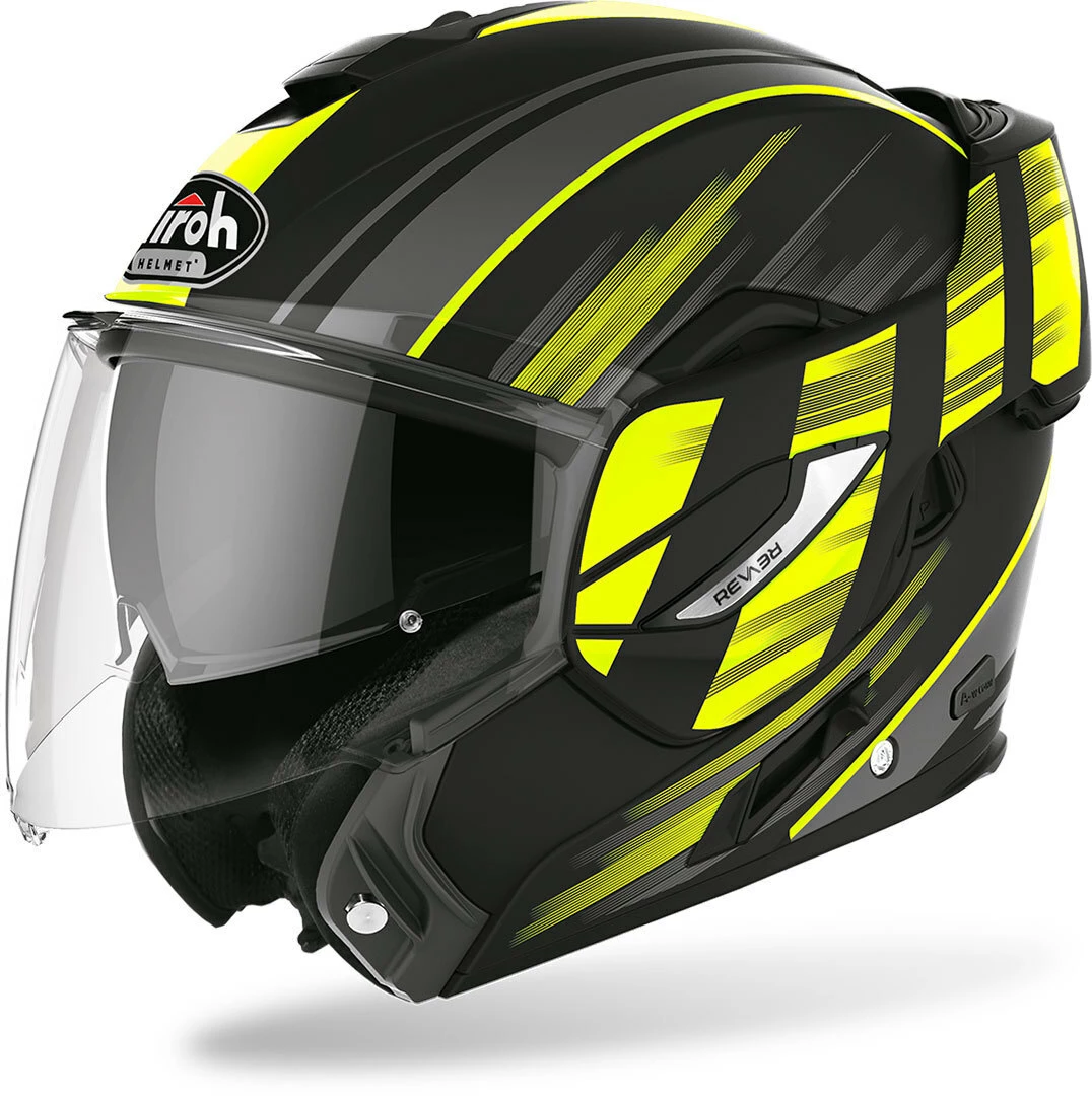 Airoh Rev 19 Ikon Matte Yellow Modular Helmet - Image 2