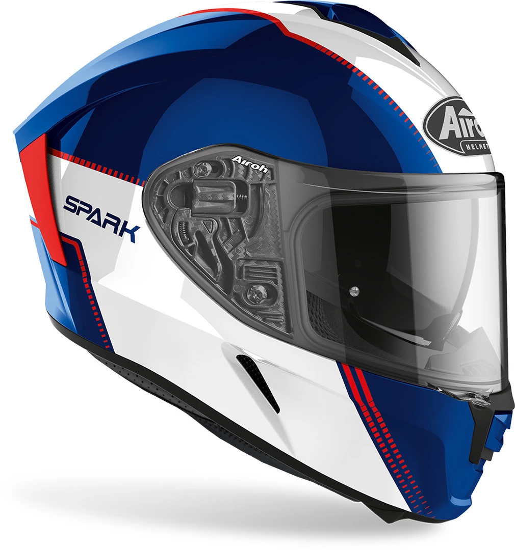 Airoh Spark Flow Gloss Blue/Red Helmet - Image 2