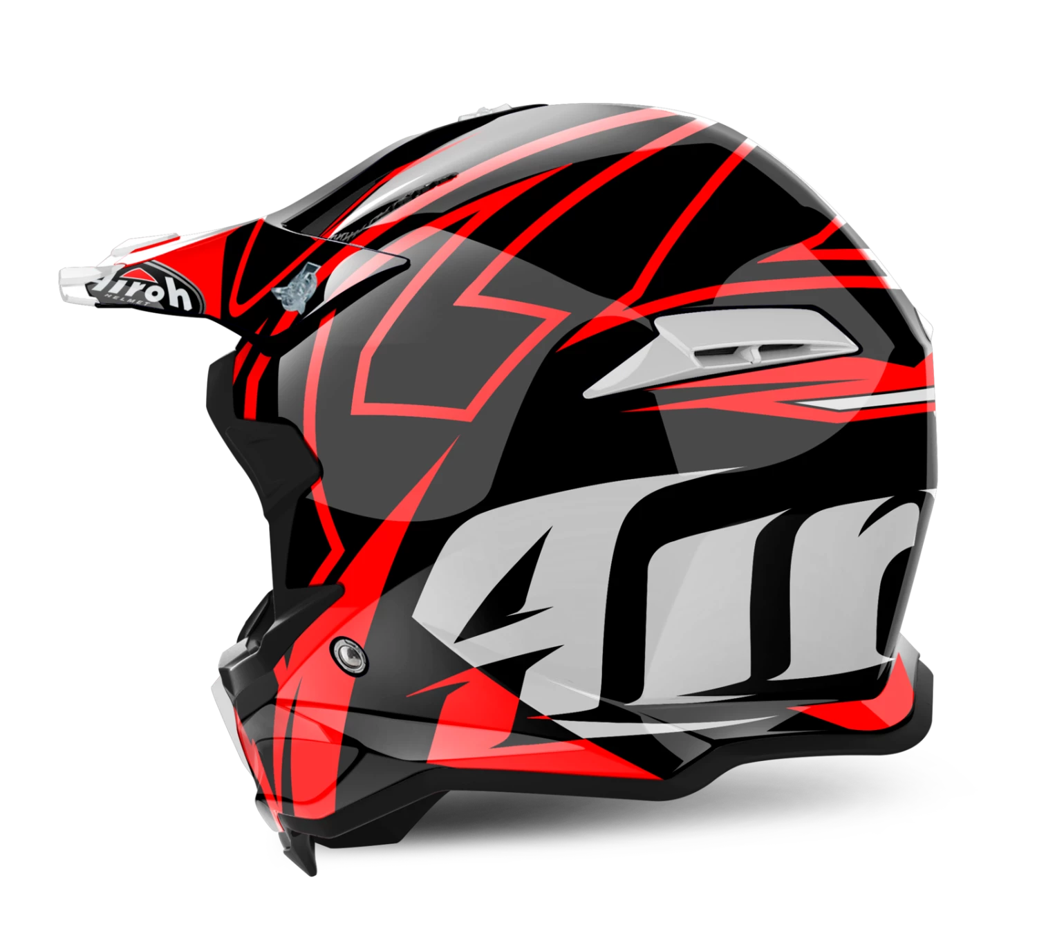 Airoh Terminator Open Vision Shock Red Helmet - Image 3